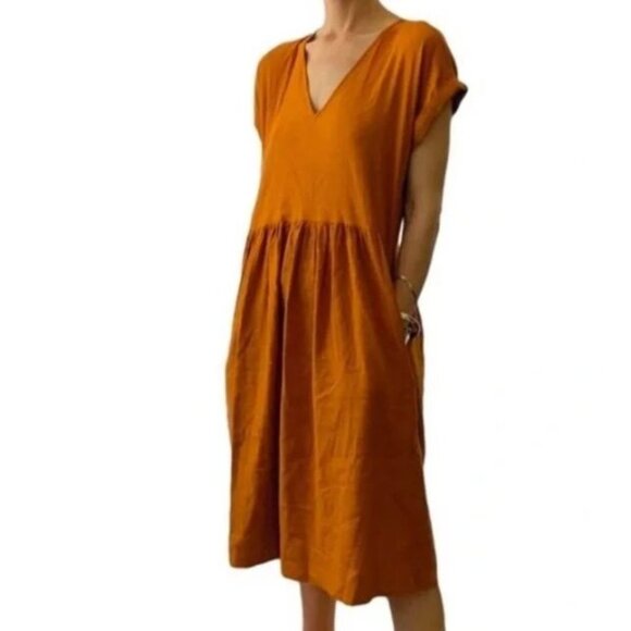 Lou & Grey Dresses & Skirts - LOU & GREY rust midi dress size L